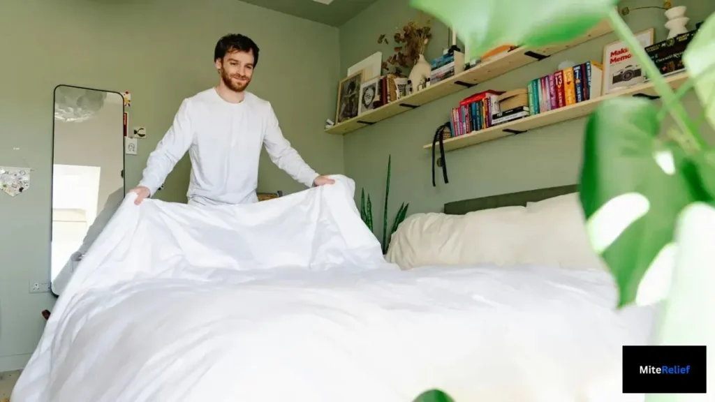 washing bedding and using mattress covers to reduce dust mite allergens