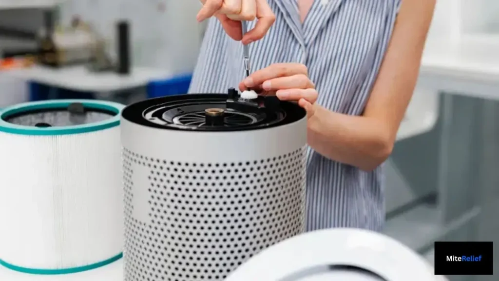 true HEPA filter trapping dust mite allergens and airborne particles