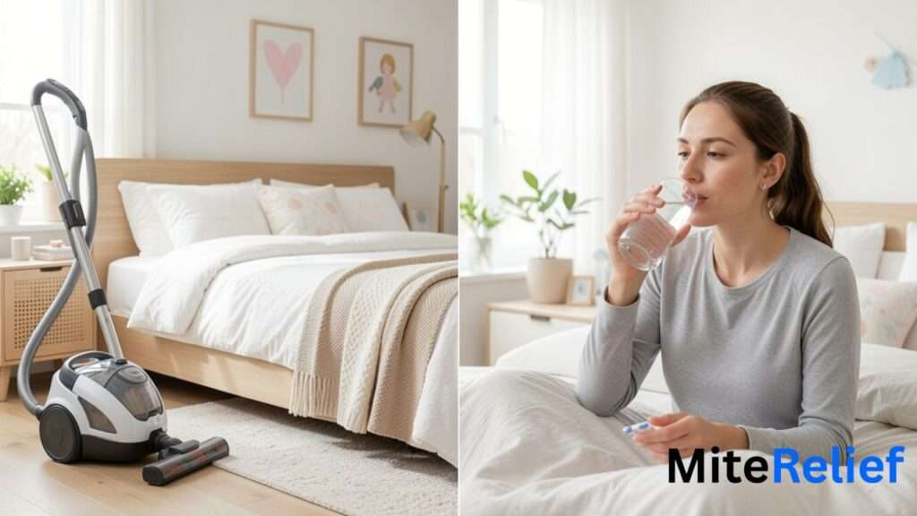 Comparing home dust mite control and medical treatment for dust mite allergy