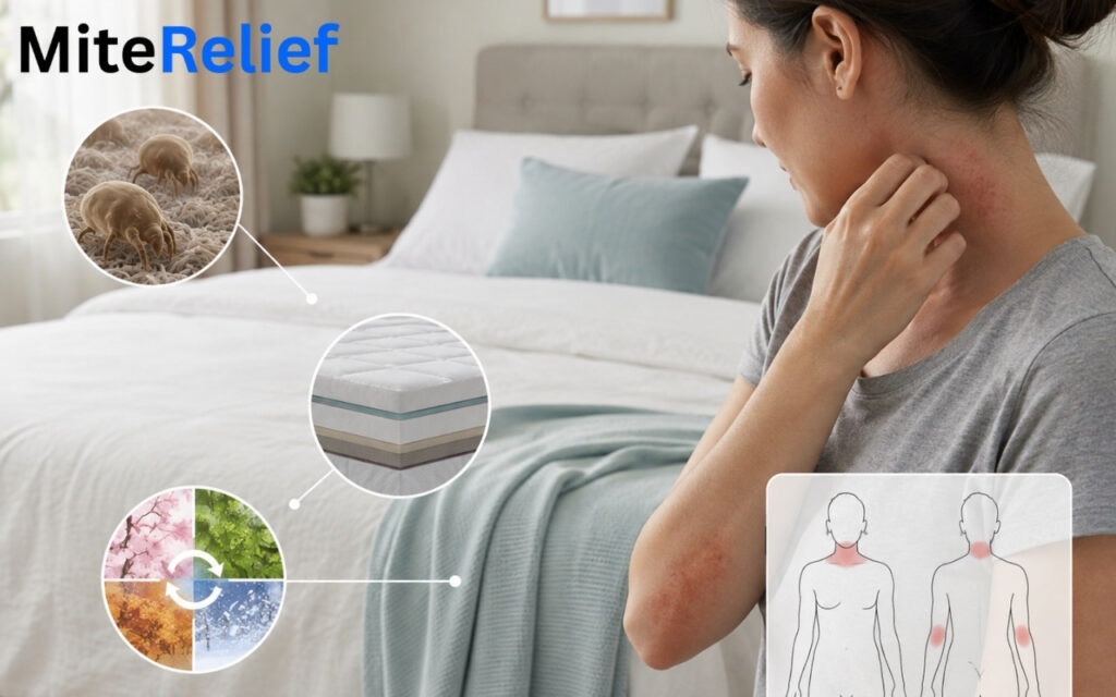 Possible signs that dust mites may trigger an eczema flarePossible signs that dust mites may trigger an eczema flare