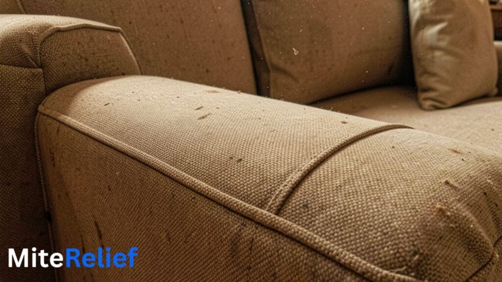 Upholstered furniture that can hold dust mites and allergens