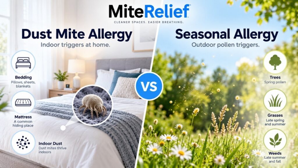 Dust Mite Allergy vs Seasonal Allergy