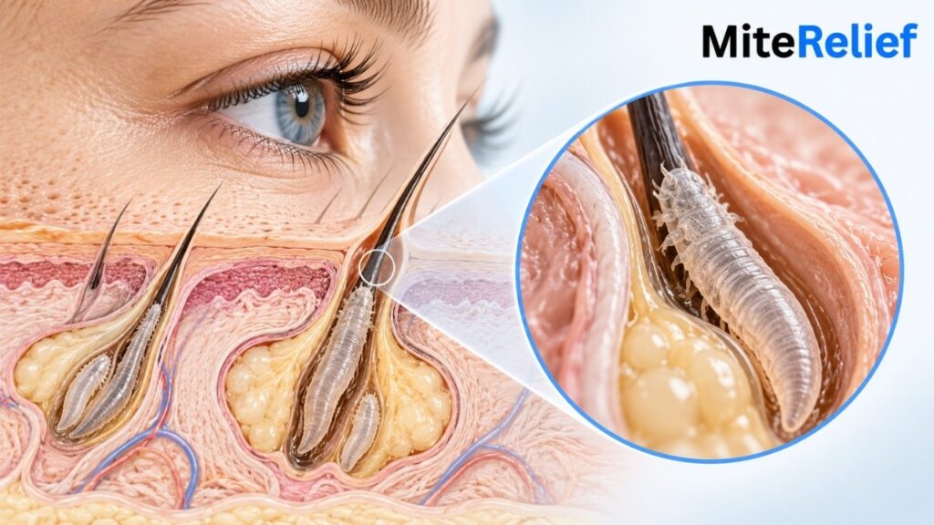demodex_mites_in_facial_follicles.webp Microscopic Demodex mites inside human hair follicles and sebaceous glands